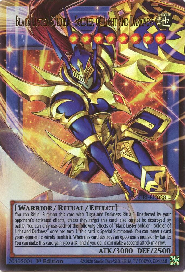 Black Luster Soldier - Soldier of Light and Darkness (Extended Art) (CORI-EN028) [Ultra Rare] - Yu-Gi-Oh!