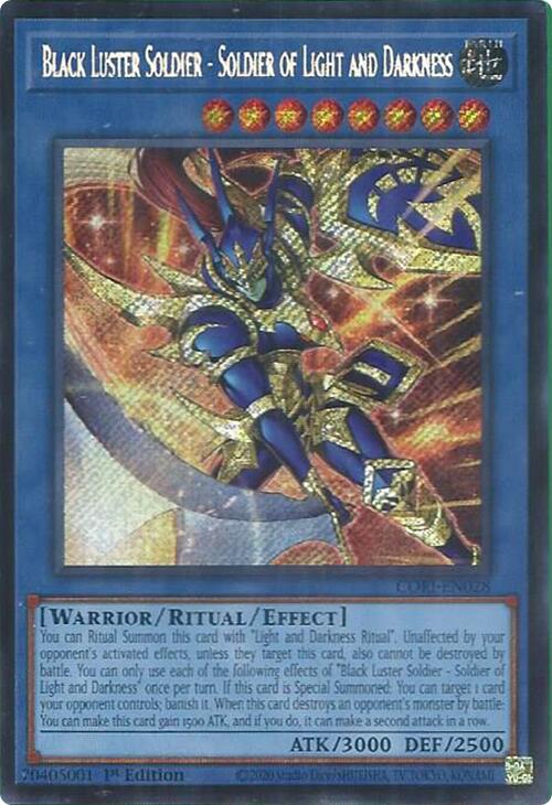 Black Luster Soldier - Soldier of Light and Darkness (Secret Rare) [CORI-EN028] Secret Rare - Yu-Gi-Oh!