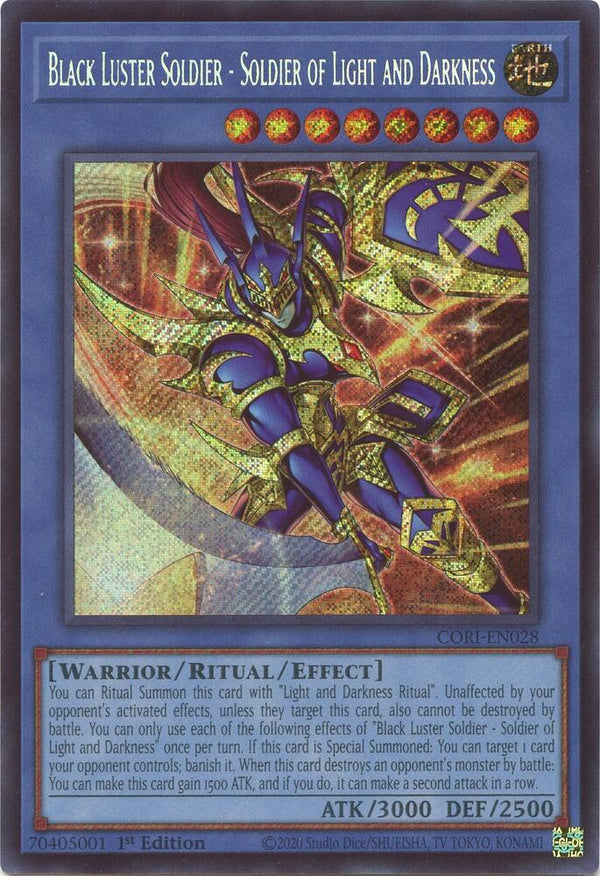 Black Luster Soldier - Soldier of Light and Darkness (Secret Rare) (CORI-EN028) - Yu-Gi-Oh!