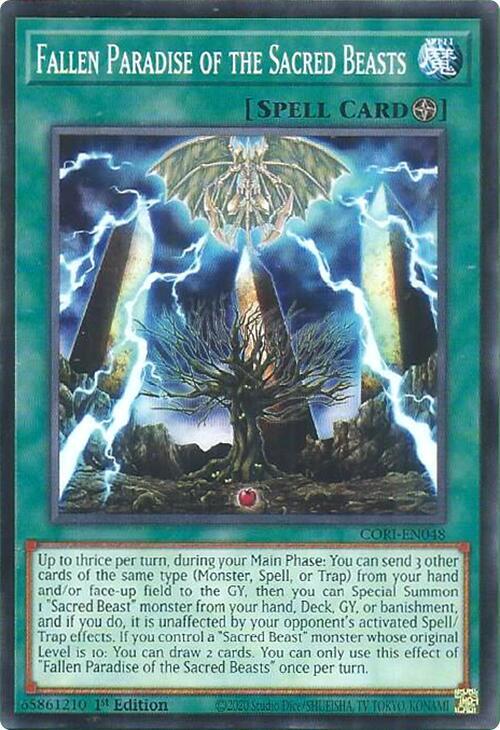 Fallen Paradise of the Sacred Beasts (CORI-EN048) [Common] - Yu-Gi-Oh!