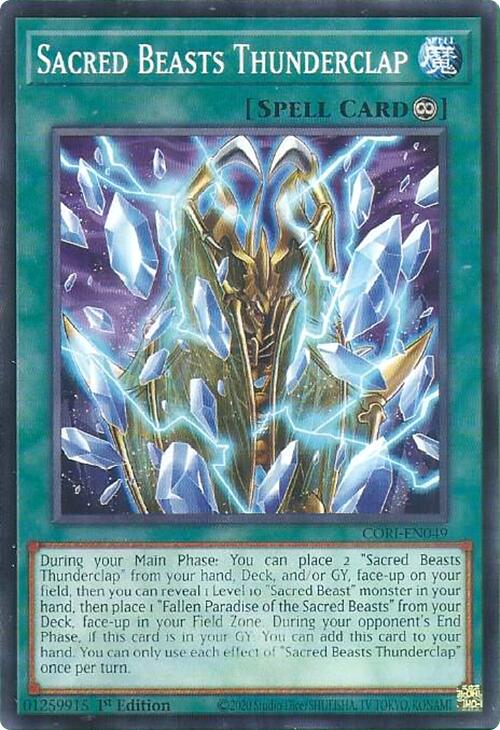 Sacred Beasts Thunderclap [CORI-EN049] Common - Yu-Gi-Oh!
