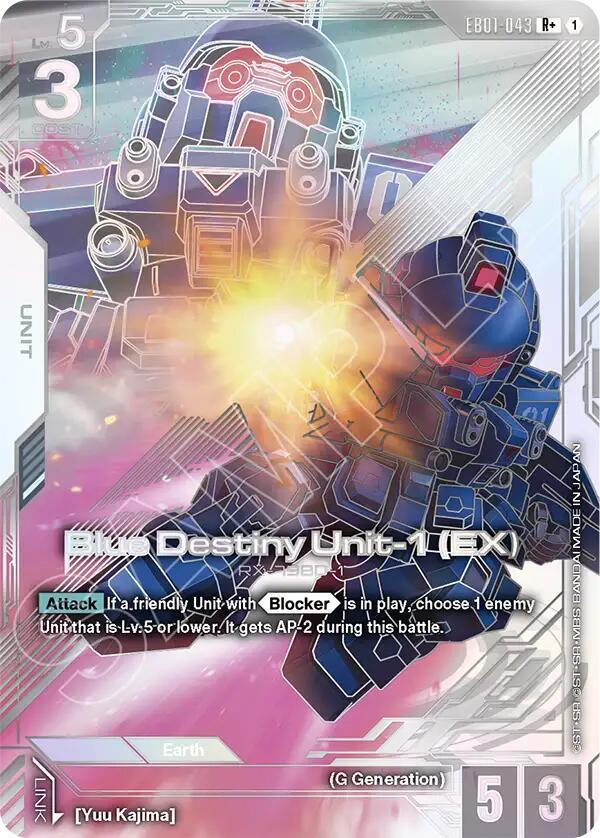 Blue Destiny Unit-1 (EX) (R+) - Gundam Card Game