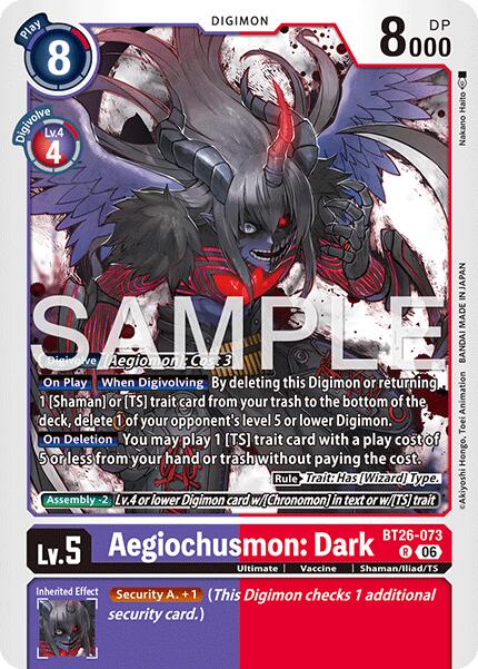 Aegiochusmon: Dark [BT26-073] [Timeless Bonds] - Digimon