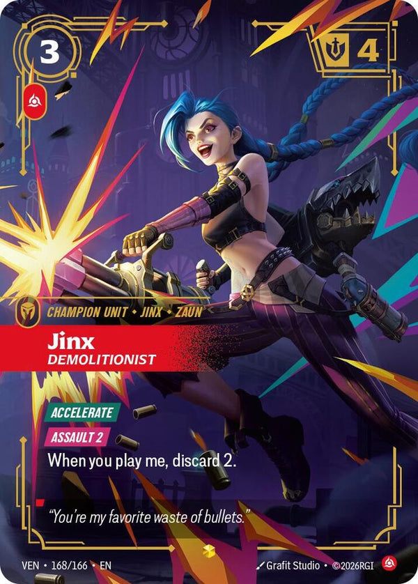 Jinx, Demolitionist (Overnumbered) - Riftbound: League of Legends TCG