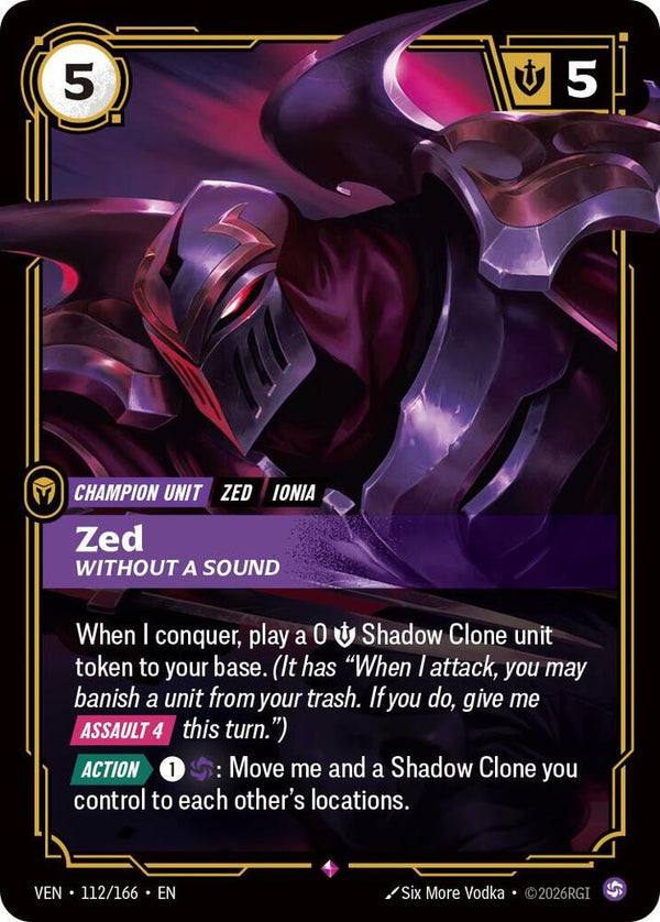 Zed, Without a Sound - Riftbound: League of Legends TCG