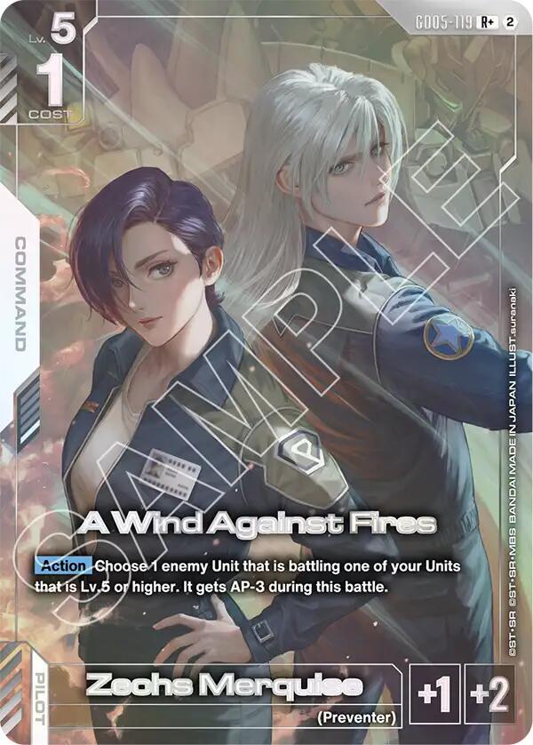 A Wind Against Fires (R+) - Gundam Card Game