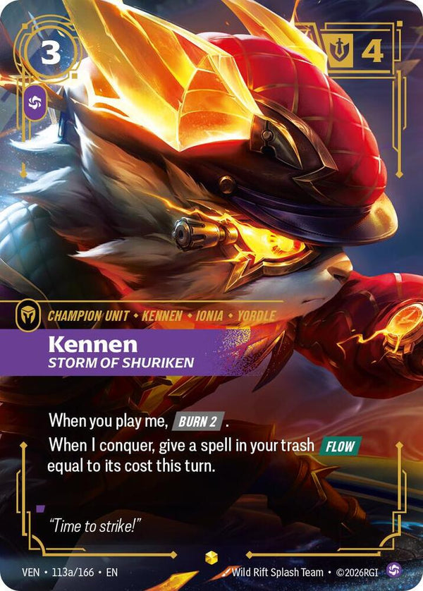 Kennen, Storm of Shuriken (Alternate Art) - Riftbound: League of Legends TCG