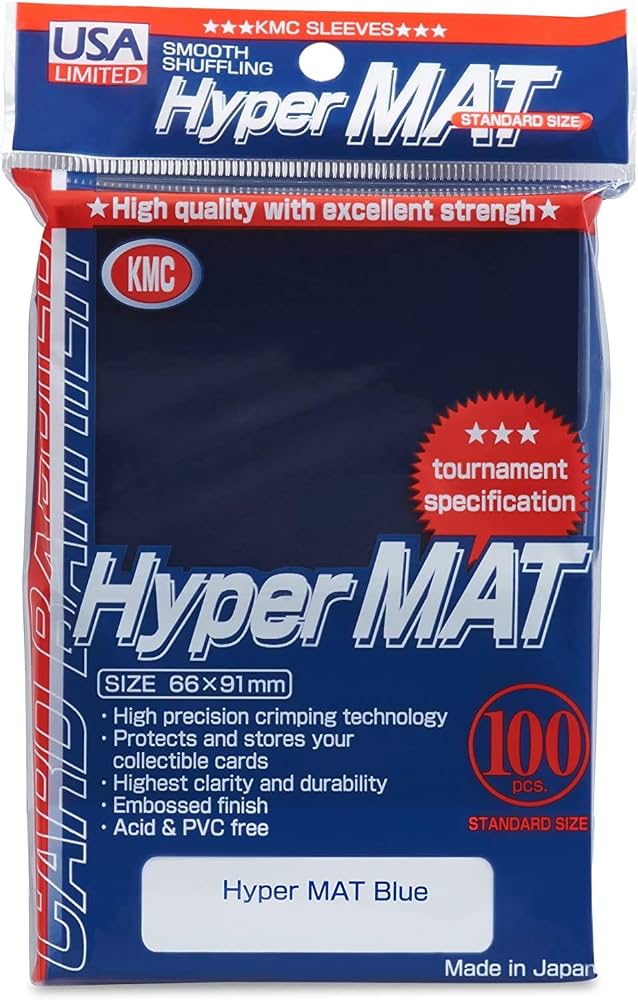 KMC Standard Size 100ct - Hyper Mat Blue