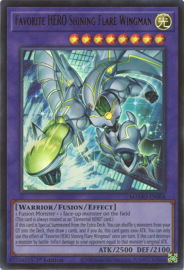 Favorite HERO Shining Flare Wingman (MAMO-EN004) [Ultra Rare] - Yu-Gi-Oh!