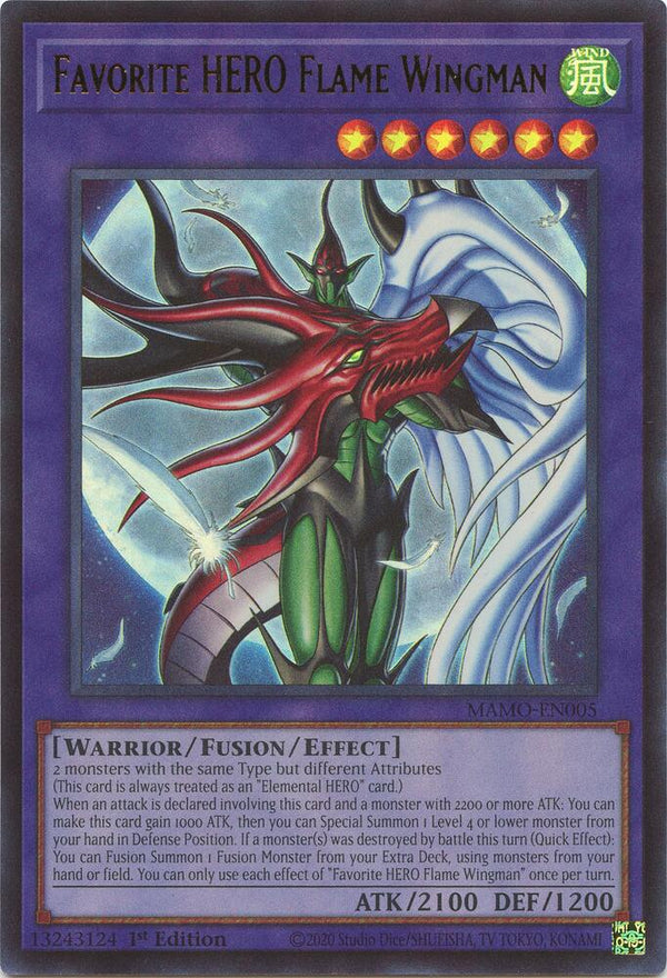 Favorite HERO Flame Wingman (MAMO-EN005) [Ultra Rare] - Yu-Gi-Oh!