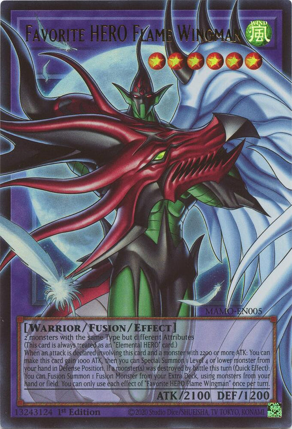 Favorite HERO Flame Wingman (Extended Art) (MAMO-EN005) [Ultra Rare] - Yu-Gi-Oh!