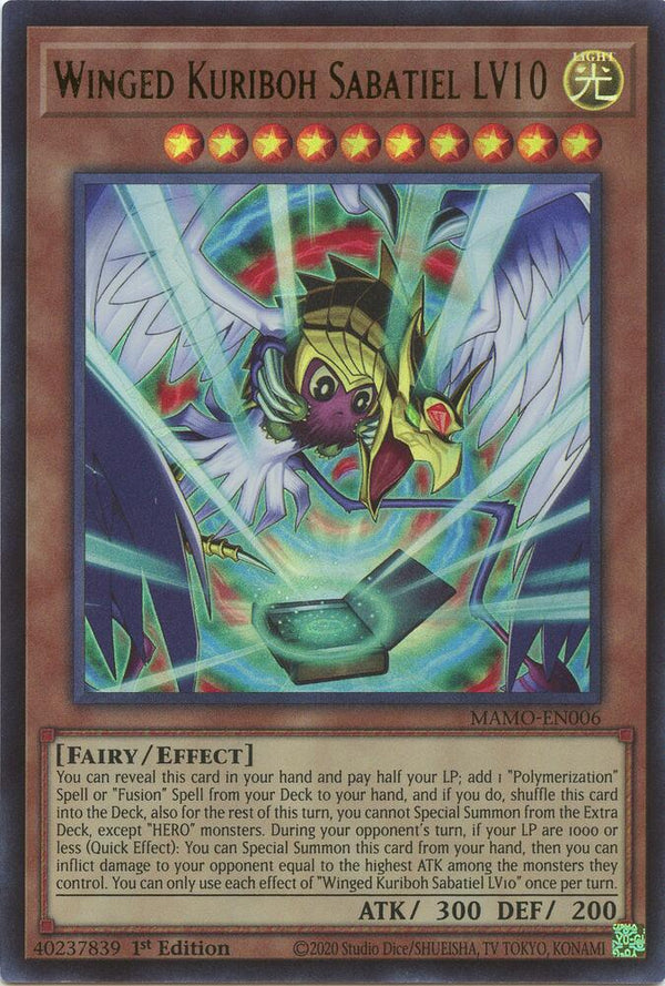 Winged Kuriboh Sabatiel LV10 (MAMO-EN006) [Ultra Rare] - Yu-Gi-Oh!