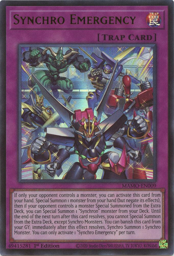 Synchro Emergency (MAMO-EN009) [Ultra Rare] - Yu-Gi-Oh!