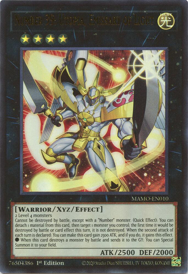 Number 39: Utopia, Emissary of Light (MAMO-EN010) [Ultra Rare] - Yu-Gi-Oh!