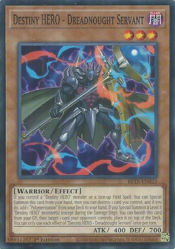 Destiny HERO - Dreadnought Servant (BETB-EN023) [Common] - Yu-Gi-Oh!