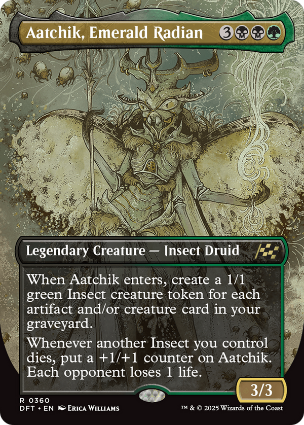 Aatchik, Emerald Radian (Borderless) [Aetherdrift] - Magic: The Gathering