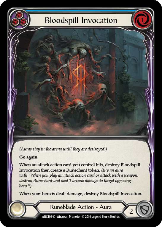 Bloodspill Invocation (Blue) [ARC108-C] (Arcane Rising)  1st Edition Normal - Flesh And Blood
