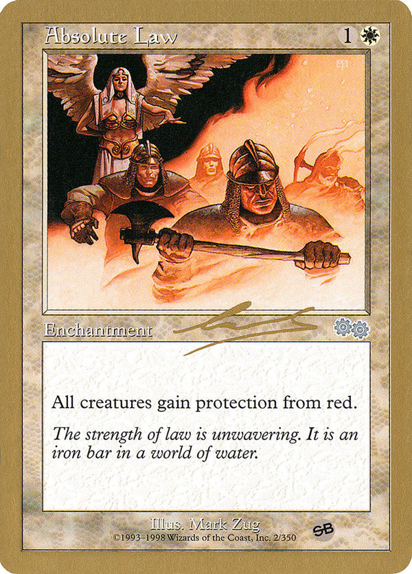 Absolute Law (Nicolas Labarre) (SB) [World Championship Decks 2000] - Magic: The Gathering
