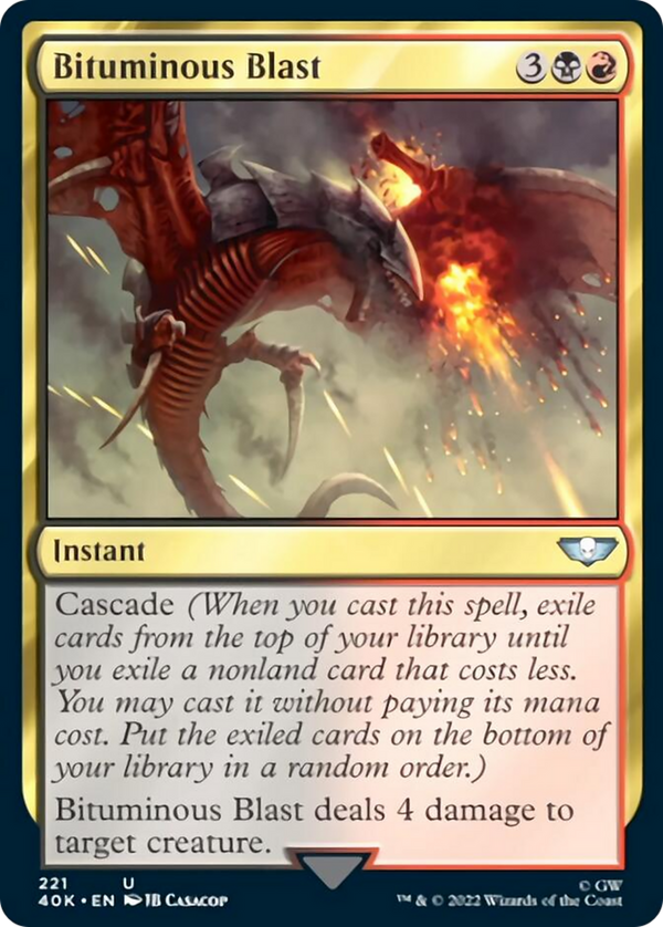 Bituminous Blast (Surge Foil) [Warhammer 40,000] - Magic: The Gathering