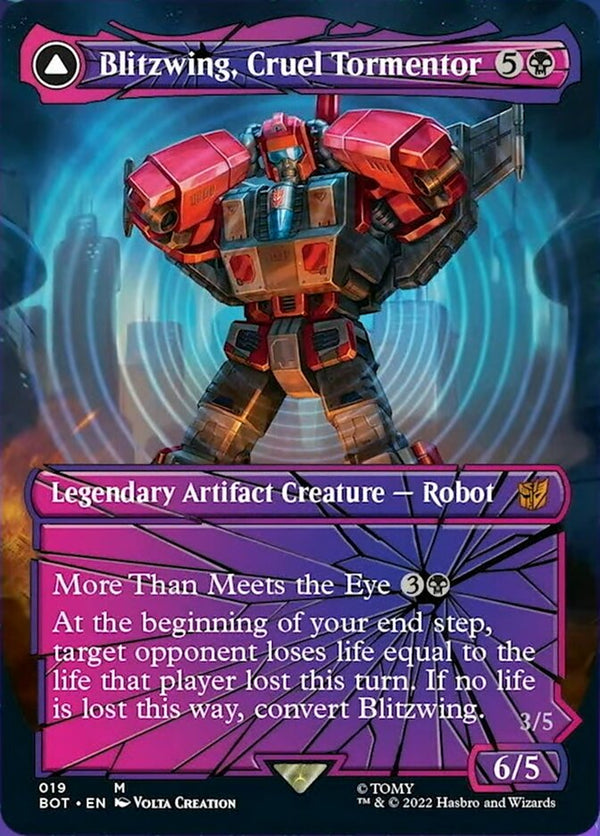 Blitzwing, Cruel Tormentor // Blitzwing, Adaptive Assailant (Shattered Glass) [Transformers] - Magic: The Gathering