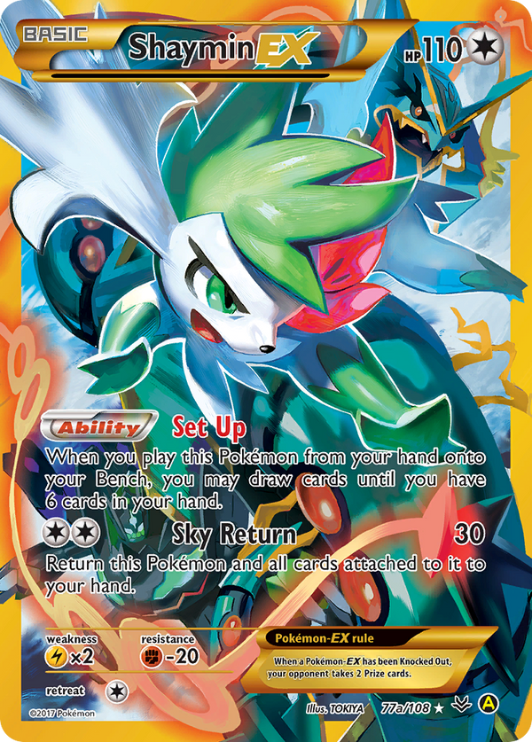 Shaymin EX (77a/108) [Alternate Art Promos] - Pokémon