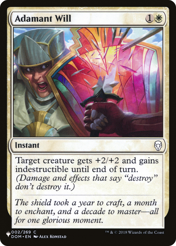 Adamant Will [The List] - Magic: The Gathering
