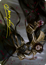 Bloodcrazed Socialite Art Card (Gold-Stamped Signature) [Innistrad: Crimson Vow Art Series] - Magic: The Gathering