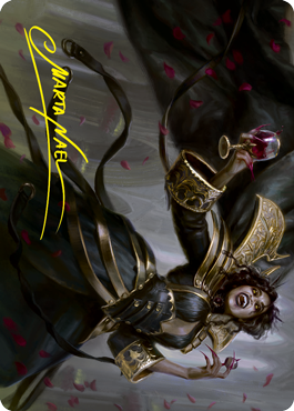 Bloodcrazed Socialite Art Card (Gold-Stamped Signature) [Innistrad: Crimson Vow Art Series] - Magic: The Gathering