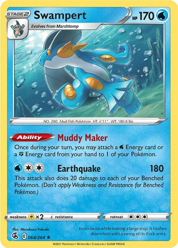Swampert (064/264) [Sword & Shield: Fusion Strike] - Pokémon