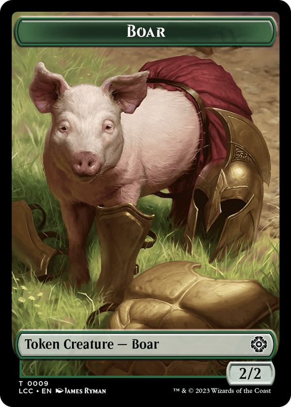 Boar // Merfolk (0005) Double-Sided Token [The Lost Caverns of Ixalan Commander Tokens] - Magic: The Gathering