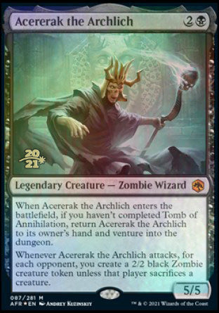 Acererak the Archlich [Dungeons & Dragons: Adventures in the Forgotten Realms Prerelease Promos] - Magic: The Gathering