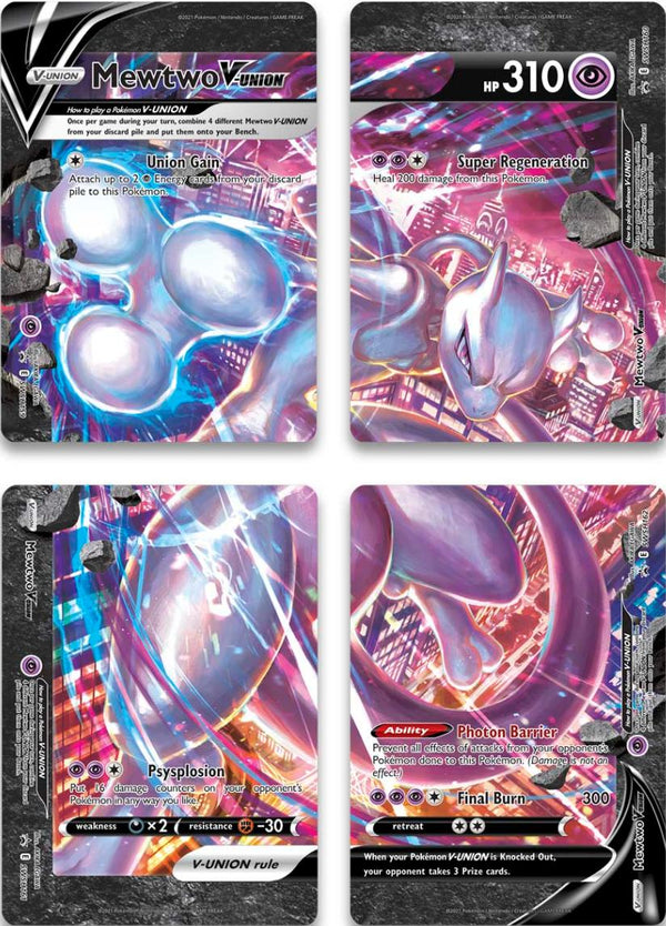 Mewtwo V-Union (Set of 4) [Sword & Shield: Black Star Promos] - Pokémon