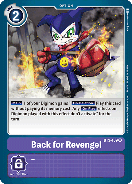 Back for Revenge! [BT3-109] [Release Special Booster Ver.1.0] - Digimon