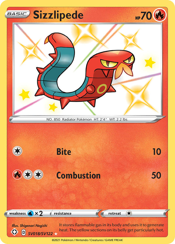 Sizzlipede (SV018/SV122) [Sword & Shield: Shining Fates] - Pokémon