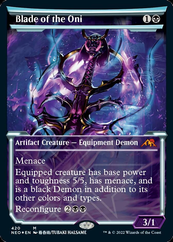 Blade of the Oni (Foil Etched) [Kamigawa: Neon Dynasty] - Magic: The Gathering