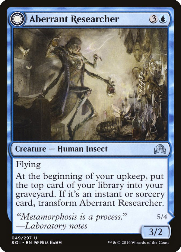 Aberrant Researcher // Perfected Form [Shadows over Innistrad] - Magic: The Gathering