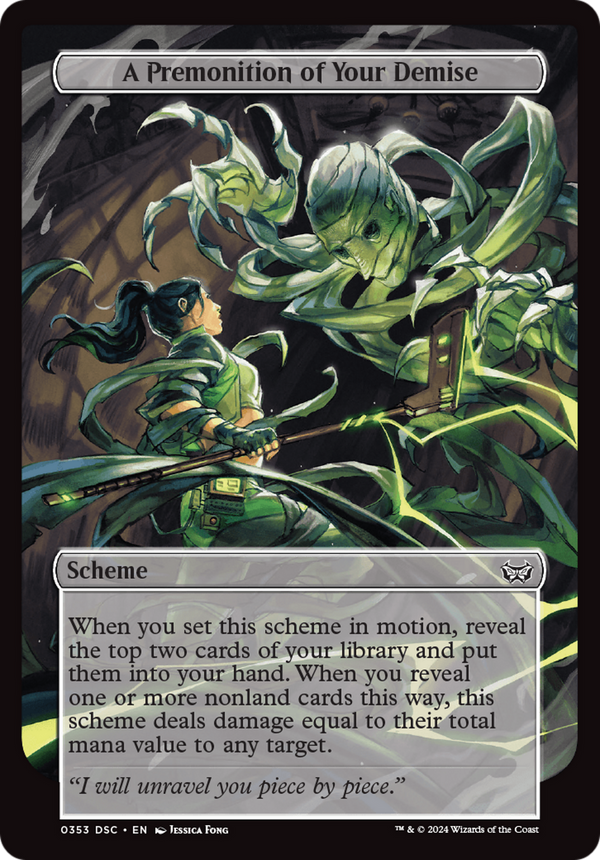 A Premonition of Your Demise (Full Art) [Duskmourn: Archenemy] - Magic: The Gathering