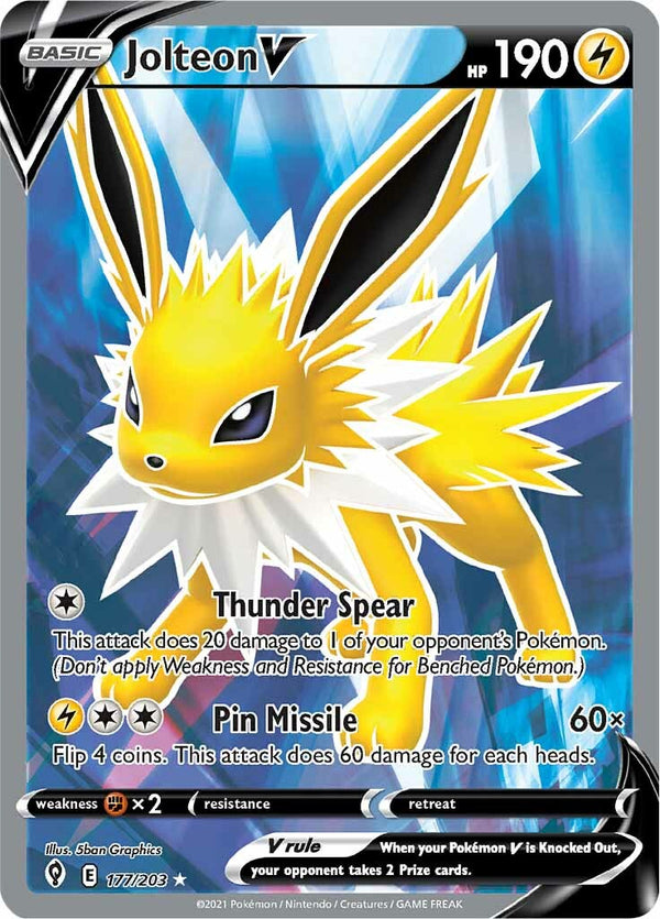 Jolteon V (177/203) [Sword & Shield: Evolving Skies] - Pokémon