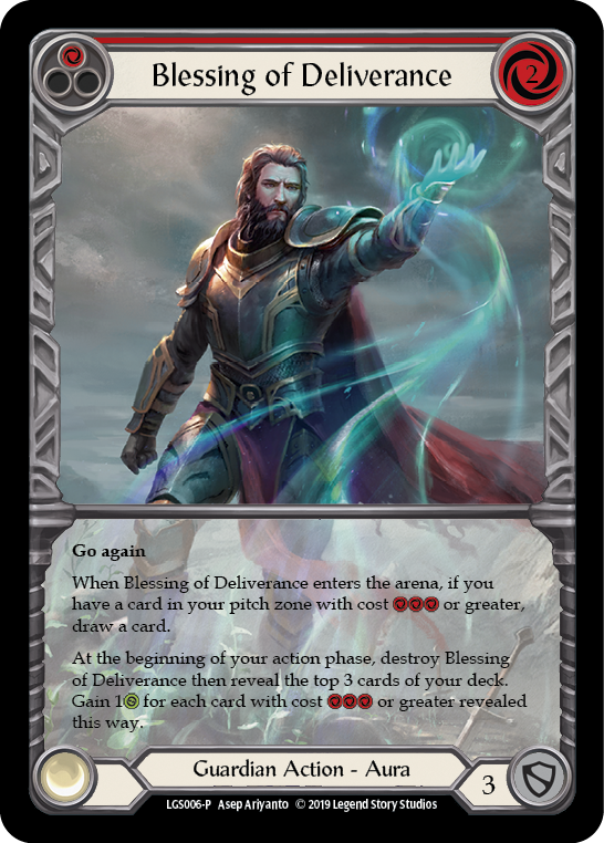 Blessing of Deliverance (Red) [LGS006-P] (Promo)  1st Edition Normal - Flesh And Blood