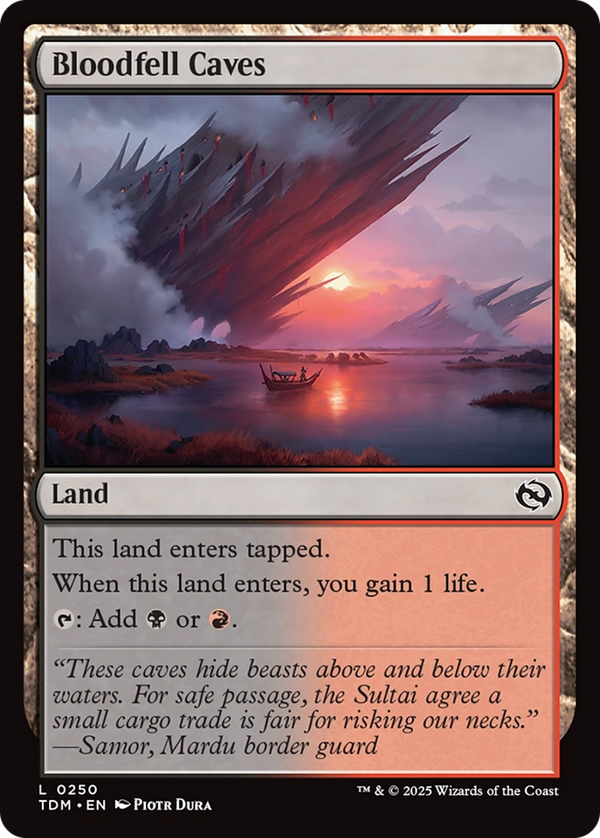 Bloodfell Caves [Tarkir: Dragonstorm] - Magic: The Gathering