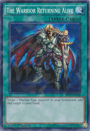 The Warrior Returning Alive (Shatterfoil) (BP03-EN140) [Shatterfoil Rare] - Yu-Gi-Oh!
