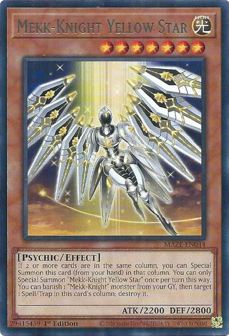 Mekk-Knight Yellow Star [MAZE-EN044] Rare - Yu-Gi-Oh!