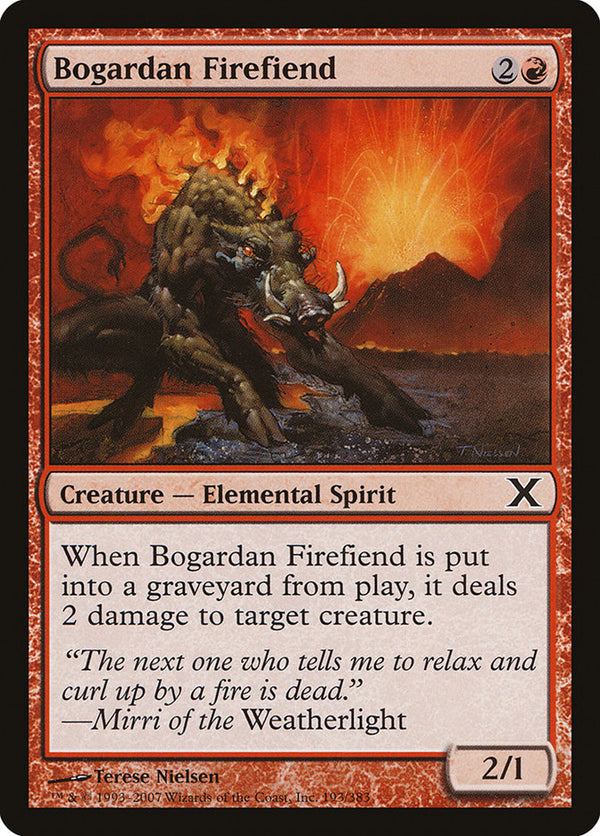 Bogardan Firefiend [Tenth Edition] - Magic: The Gathering