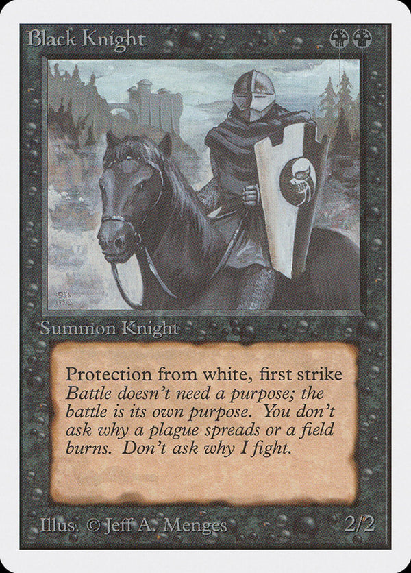Black Knight [Unlimited Edition] - Magic: The Gathering