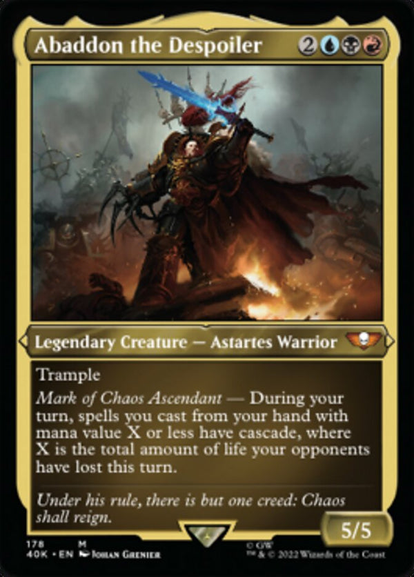 Abaddon the Despoiler (Display Commander) (Surge Foil) [Warhammer 40,000] - Magic: The Gathering