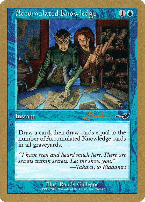 Accumulated Knowledge (Antoine Ruel) [World Championship Decks 2001] - Magic: The Gathering