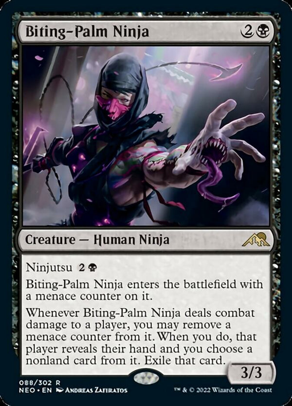 Biting-Palm Ninja [Kamigawa: Neon Dynasty] - Magic: The Gathering