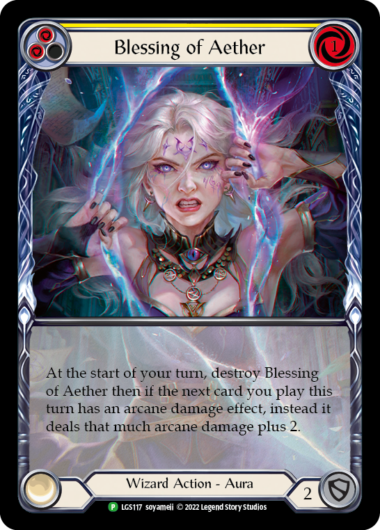 Blessing of Aether (Yellow) [LGS117] (Promo)  Rainbow Foil - Flesh And Blood