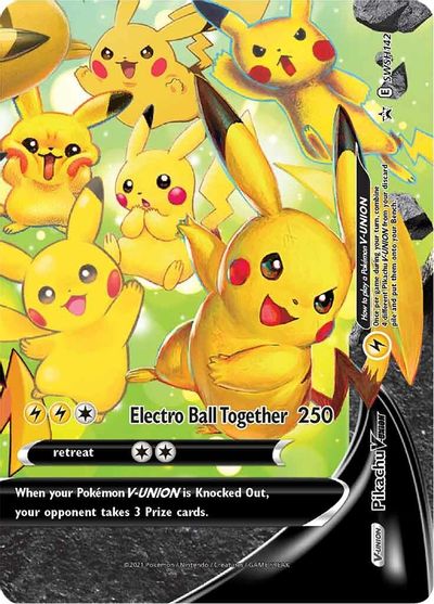 Pikachu V-UNION (SWSH142) (Celebrations) [Sword & Shield: Black Star Promos] - Pokémon