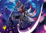 Blade-Blizzard Kitsune Art Card (Gold-Stamped Signature) [Kamigawa: Neon Dynasty Art Series] - Magic: The Gathering